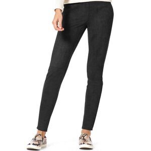 HUE Women's Microsuede High Rise Leggings in Dark Gray